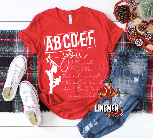 abcdef you linewife shirt